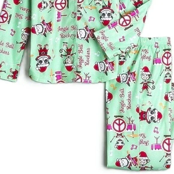 JOE BOXER Pajama Pant Set 2PC Sleepwear JINGLE BELL SANTA Rockers PJs 5/6 - Picture 5 of 5